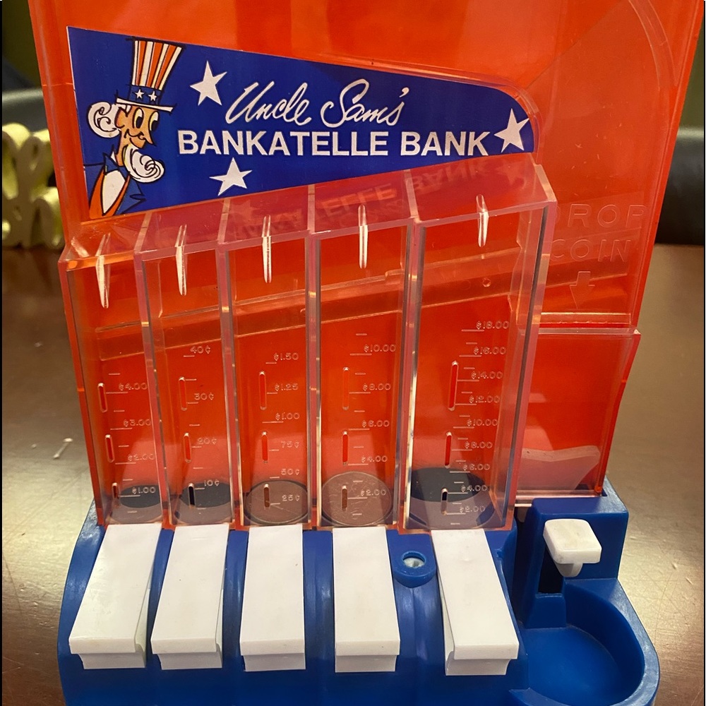 Vintage 1960 uncle Sams coin collection bank